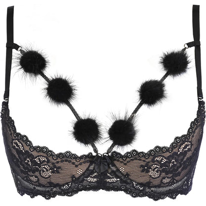 Sexy Open Cup Lace Bra Axami Pussycat