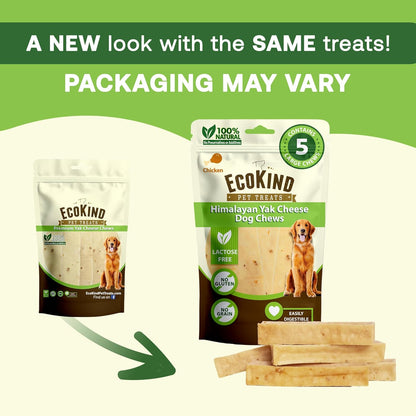 Chicken Flavor Gold Yak Chews for Large Dogs (1 lb to 5lb Bags)