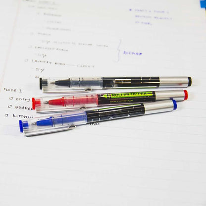 Dayton Assorted Color Rollerball Pen w/ Metal Clip (3/Pk)